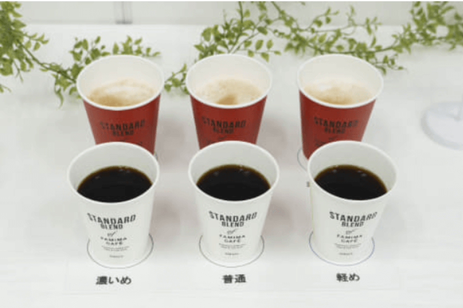 ファミマカフェ新型コーヒーマシン
コーヒー種類